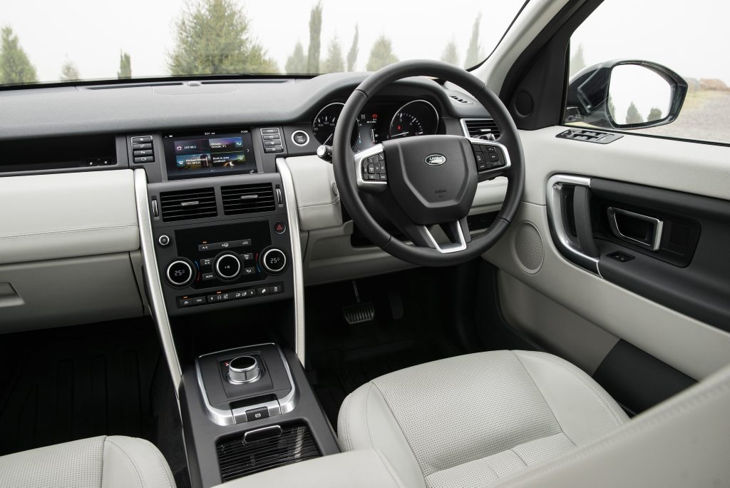 Inside the SE Land Rover Discovery Sport. Inside the SE Land Rover Discovery Sport.